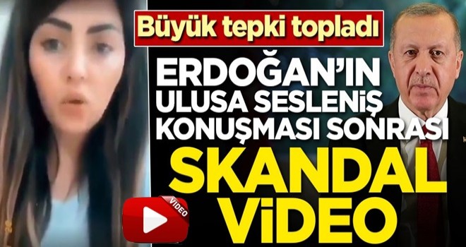 Başkan Erdoğan'ın ulusa sesleniş konuşması sonrası skandal video!