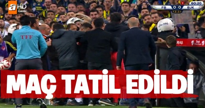 Olaylı derbi tatil edildi!