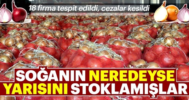 Soğanın neredeyse yarısını stoklamışlar