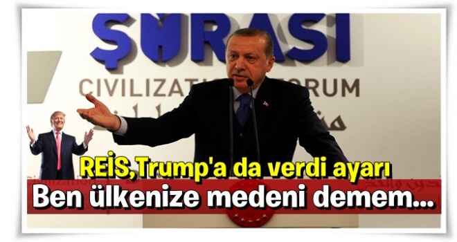 Cumhurbaşkanı Erdoğan'dan Trump'a: Ben ülkenize medeni demem...