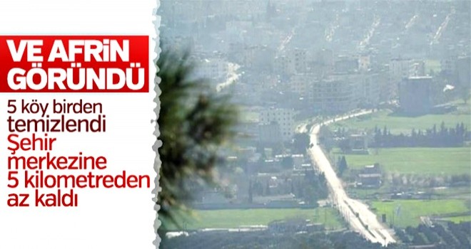 Fotoğrafı geldi! Afrin göründü