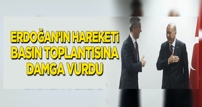 Basın toplantısına Erdoğan'ın hareketi damga vurdu! 'Diriliş Ertuğrul' selamı verdi