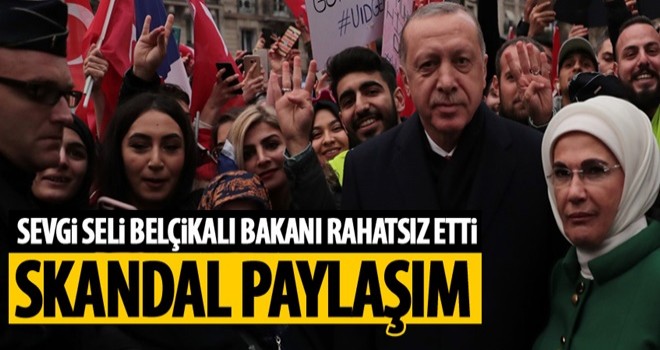 Belçikalı bakandan skandal paylaşım