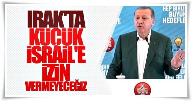 Erdoğan, küçük İsrail projesine dikkat çekti