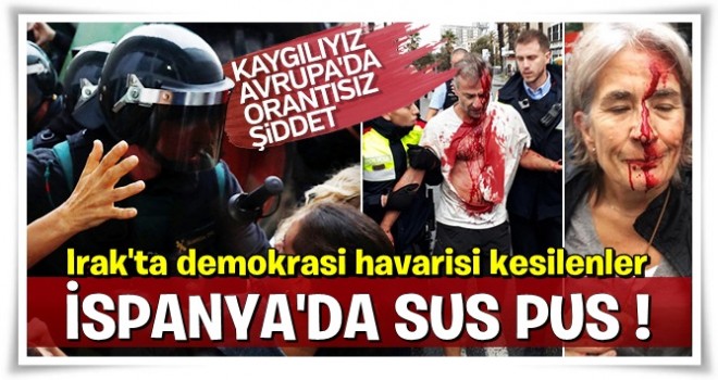 İspanyol polisi Barselona'da şiddet uygulamaya başladı