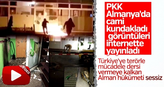 Teröristler Almanya'da camiye molotof attı