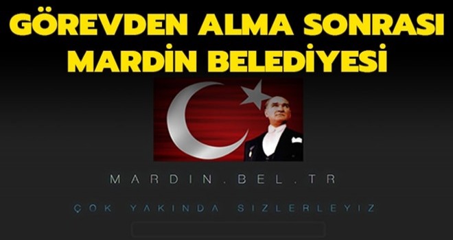 Mardin Belediyesi'nin sitesine Atatürk fotoğrafı ve Türk bayrağı geldi