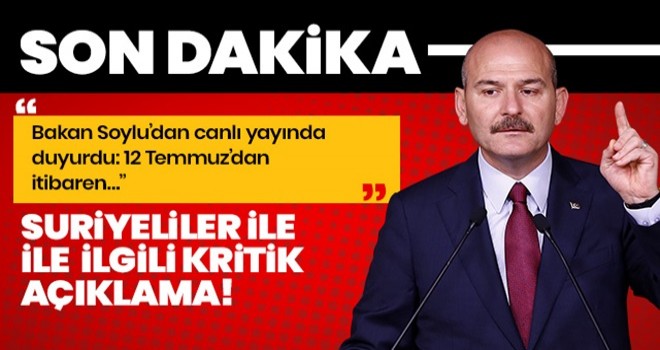 Bakan Soylu: 12 Temmuz'da operasyon başladı, 6 bin 122 kişi yakaladık