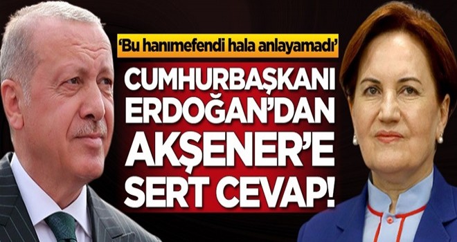 Başkan Erdoğan'dan Meral Akşener'e sert cevap!