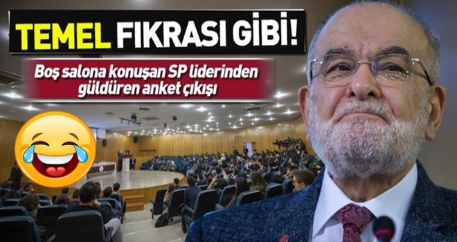 Boş salona konuşan Saadet Partisi Genel Başkanı Karamollaoğlu güldürdü: Anketlerde öne çıkıyoruz .