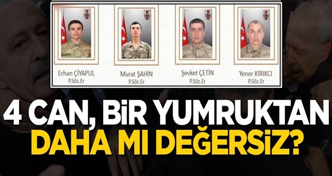 4 can, bir yumruktan daha mı değersiz?