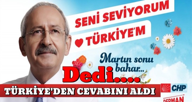 "Seni seviyorum Türkiye" dedi, Türkiye cevap verdi