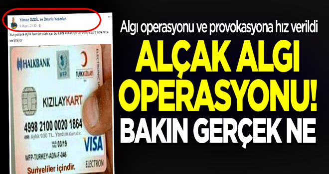 Seçimler yaklaştıkça alçalıyorlar! Kızılay Kart ile algı operasyonu!