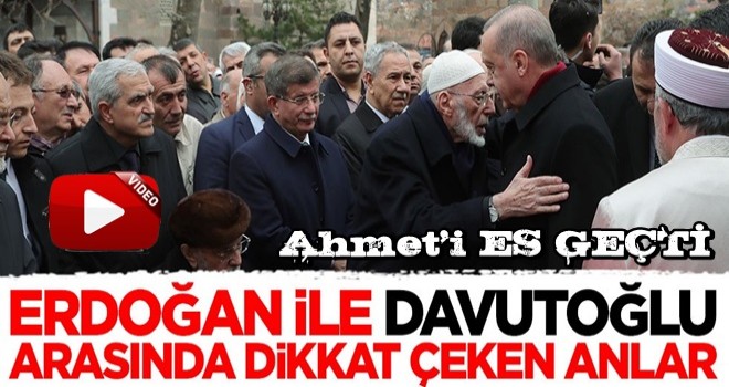 Başkan Erdoğan'ın Gül ve Davutoğlu ile karşılaştığı anlar