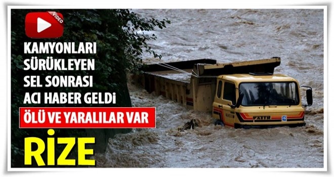 Rize'de yağış heyelanlara neden oldu