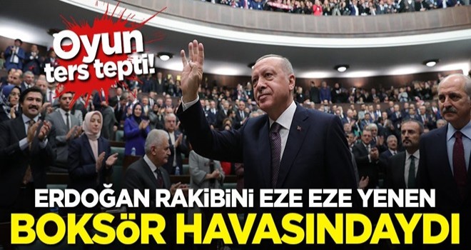 Oyun ters tepti! Erdoğan rakibini eze eze yenen boksör havasındaydı